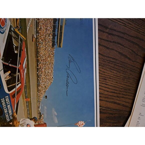 Vintage Benny Parsons NASCAR Driver Card 11x17 Signed Racing Photo 1970s Poster - Picture 2 of 3